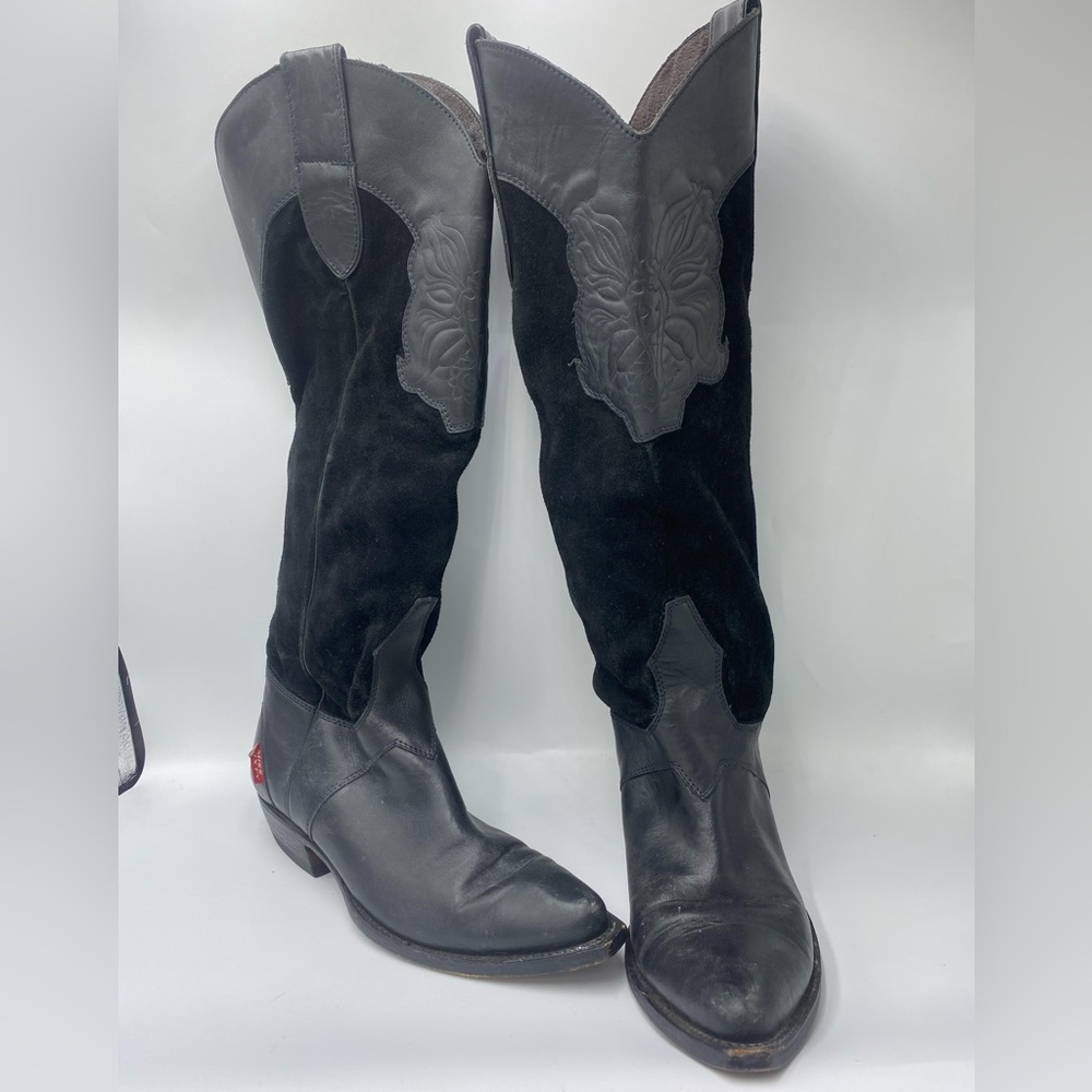 Vintage miss sixty black cowgirl boots